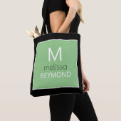 modern monogram sage green black tasche (Von Nahem)