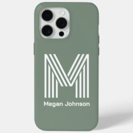 Modern Monogram Sage Green Case-Mate iPhone Hülle