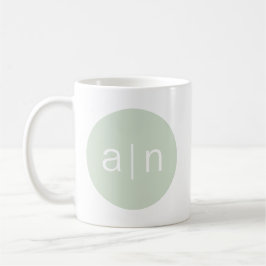 Modern Monogram Sage Green Kaffeetasse