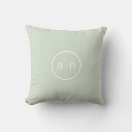 Modern Monogram Sage Green Kissen