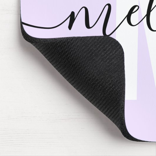 Modern Monogram Script Light Lila Mousepad (Ecke)
