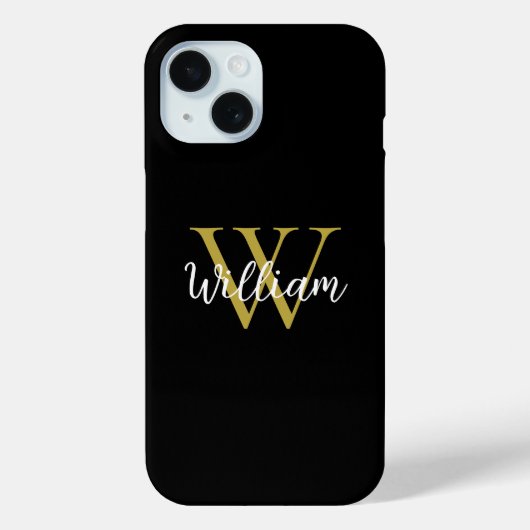 Modern Monogram Script Name Case-Mate iPhone Hülle (Rückseite)
