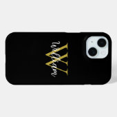 Modern Monogram Script Name Case-Mate iPhone Hülle (Rückseite (Horizontal))