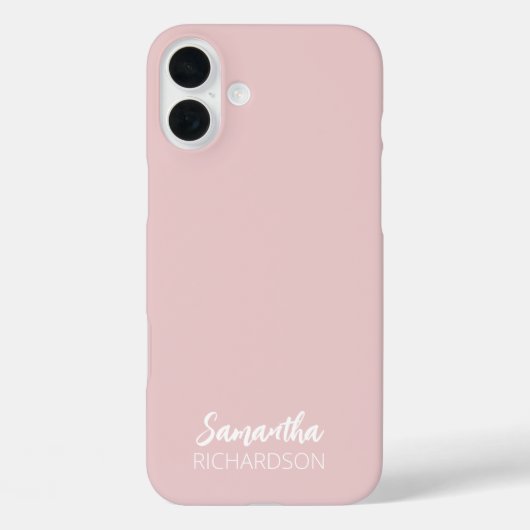 Modern Monogram Script Name iPhone 16 Plus Case (Rückseite)