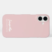 Modern Monogram Script Name iPhone 16 Plus Case (Rückseite (Horizontal))