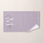 Modern monogram Script name logo lavender Badhandtuch Set (Handtuch)