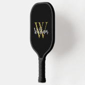 Modern Monogram Script Name Pickleball Schläger (Links)