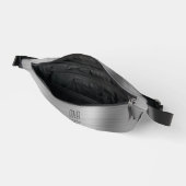 Modern Monogram Silber Grau Bauchtasche (Offen)