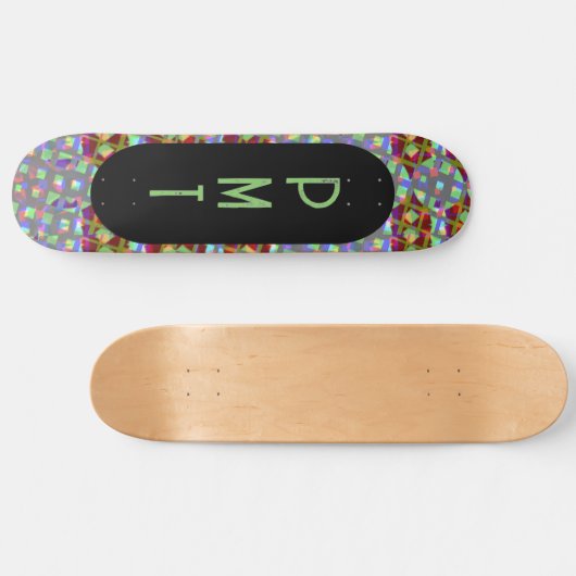 Modern Monogram Skateboard (Horizontal)