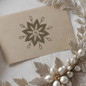 Modern Monogram Snowflake Winterweihnachtsbeginn Gummistempel