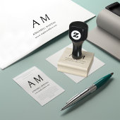 Modern, Monogram, Stamp Gummistempel
