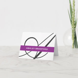 Modern Monogram Thank You Card Dankeskarte
