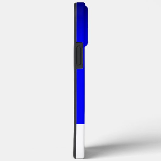 Modern Monogram White Blue Schlicht Case-Mate iPhone Hülle (Rückseite / Rechts)