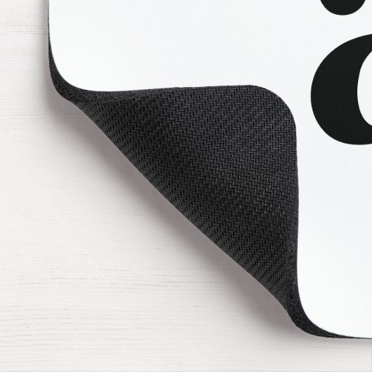 Modern Monogram White Minimalistisch Mousepad (Ecke)