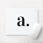 Modern Monogram White Minimalistisch Mousepad (Mit Mouse)