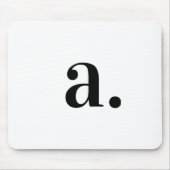 Modern Monogram White Minimalistisch Mousepad (Vorne)