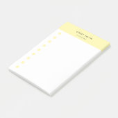 Modern Monogram & White Yellow Daily Post-it Klebezettel (angewinkelt)