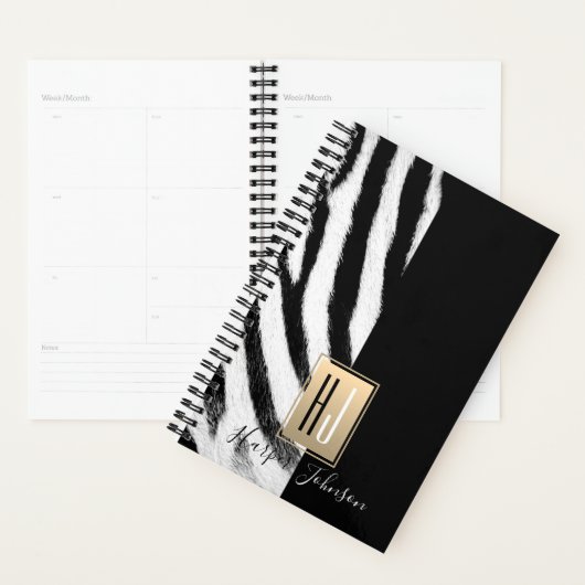 Modern Monogram Zebra Print Planer (Anzeige)