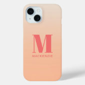 Modern Monogramm Anfangsname Aquamarin Aqua Gradie Case-Mate iPhone Hülle (Rückseite)