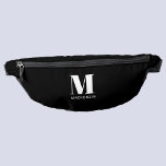 Modern Monogramm - Anfangsname Bauchtasche<br><div class="desc">Moderne Typografie minimalistisch Monogramm Initialdesign,  das zu personalisieren geändert werden kann.</div>