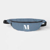 Modern Monogramm Anfangsname Dusty Blue Bauchtasche (Vorderseite)
