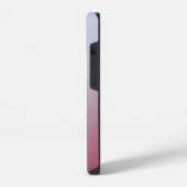 Modern Monogramm Anfangsname Pink Blue Gradient iPhone Hülle (Linke Seite)
