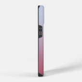 Modern Monogramm Anfangsname Pink Blue Gradient iPhone Hülle (Rechte Seite)