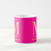 Modern Monogramm Bridesmaid Number 1 - Hot Pink Kaffeetasse (Mittel)