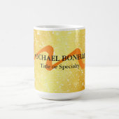 Modern monogramm erste berufliche Goldfarbe Kaffeetasse (Mittel)