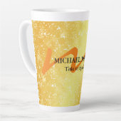 Modern monogramm erste berufliche Goldfarbe Milchtasse (Linke Ecke)