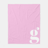 Modern Monogramm fett formatiert Minimalistisch ro Fleecedecke (Vorderseite)