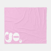 Modern Monogramm fett formatiert Minimalistisch ro Fleecedecke (Vorderseite (Horizontal))