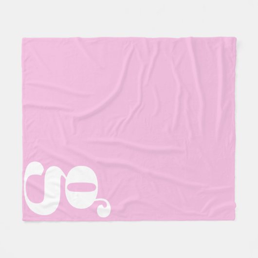 Modern Monogramm fett formatiert Minimalistisch ro Fleecedecke (Vorderseite (Horizontal))