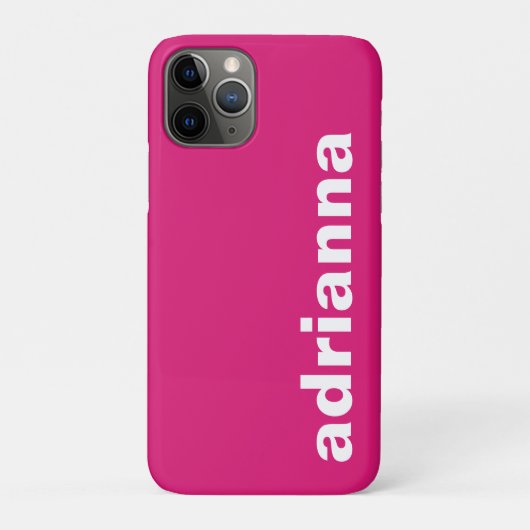 Modern Monogramm Hot Pink Case-Mate iPhone Hülle (Rückseite)