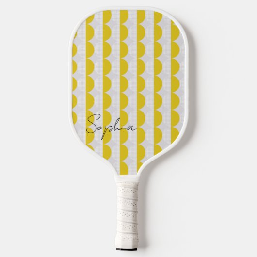 Modern-Monogramm-Muster Pickleball Schläger (Rückseite)