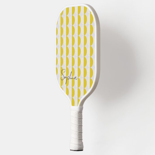 Modern-Monogramm-Muster Pickleball Schläger (Links)
