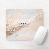 Modern, Monogramm, Salon, Glitzer (Imitat) Mousepad (Mit Mouse)