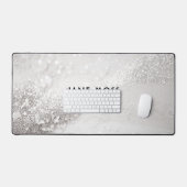 Modern, Monogramm, Salon, Glitzer (Imitat) Schreibtischunterlage (Tastatur & Maus)