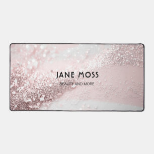 Modern, Monogramm, Salon, Glitzer (Imitat) Schreibtischunterlage