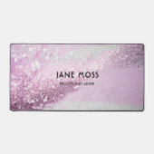 Modern, Monogramm, Salon, Glitzer (Imitat) Schreibtischunterlage (Vorderseite)