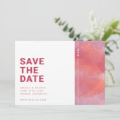 Modern Monogramm Save the Date (Stehend Vorderseite)