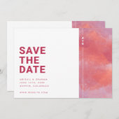 Modern Monogramm Save the Date (Vorne/Hinten)