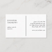 Modern Monogramm Visitenkarte (Rückseite)