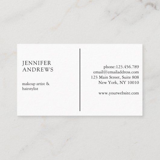 Modern Monogramm Visitenkarte (Rückseite)