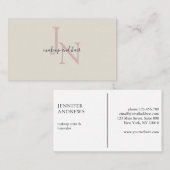 Modern Monogramm Visitenkarte (Vorne/Hinten)