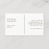 Modern Monogramm Visitenkarte (Rückseite)