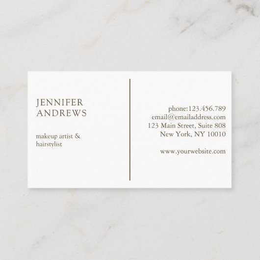 Modern Monogramm Visitenkarte (Rückseite)