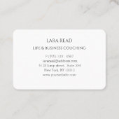 Modern, Monogramm, weiße Visitenkarte (Rückseite)