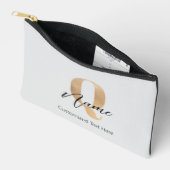 Modern Monogrammed Initial Q & Name Personalized Zubehörtasche (Offen)
