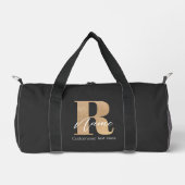 Modern Monogrammed Initial R & Name Personalized Duffle Bag (Vorderseite)